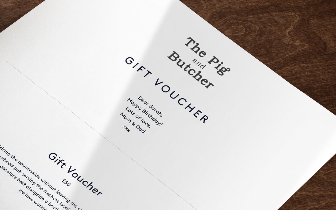 Gift Voucher - The Pig and Butcher