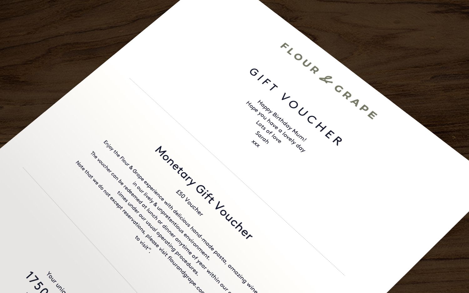 Gift Voucher Flour & Grape