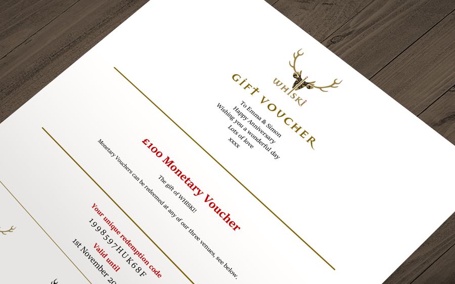 Gift Vouchers Whiski Edinburgh