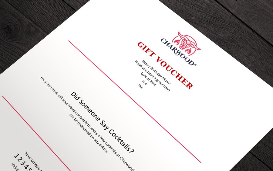 Gift Vouchers Charwood Edinburgh Restaurant