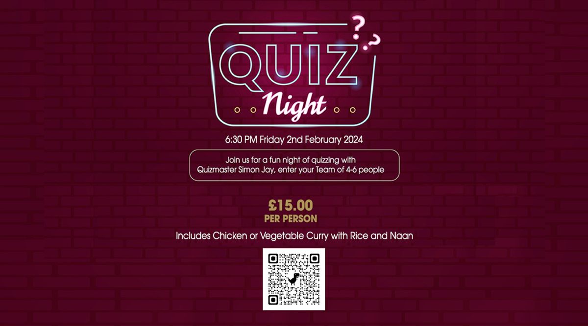 Quiz Night - Upcoming Events In Ipswich - Muthu Belstead Brook Hotel